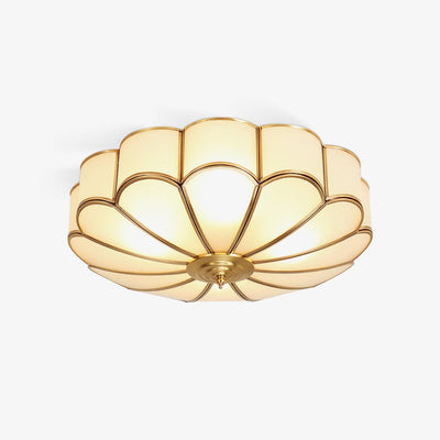FloralAura | Elegant Modern Frosted Glass Recessed Ceiling Light 1