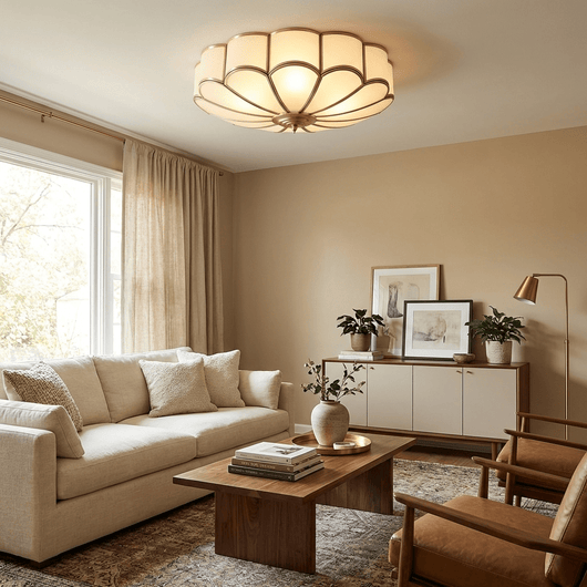FloralAura | Elegant Modern Frosted Glass Recessed Ceiling Light 2