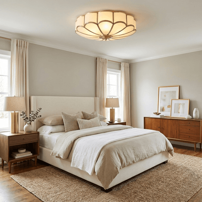 FloralAura | Elegant Modern Frosted Glass Recessed Ceiling Light 3