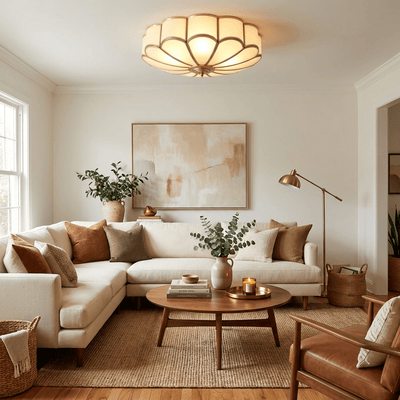 FloralAura | Elegant Modern Frosted Glass Recessed Ceiling Light 4