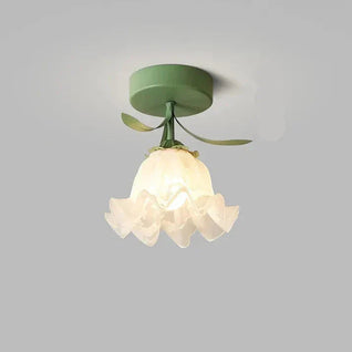 Floral Elegance | Charming Vintage Flush Mount Ceiling Light