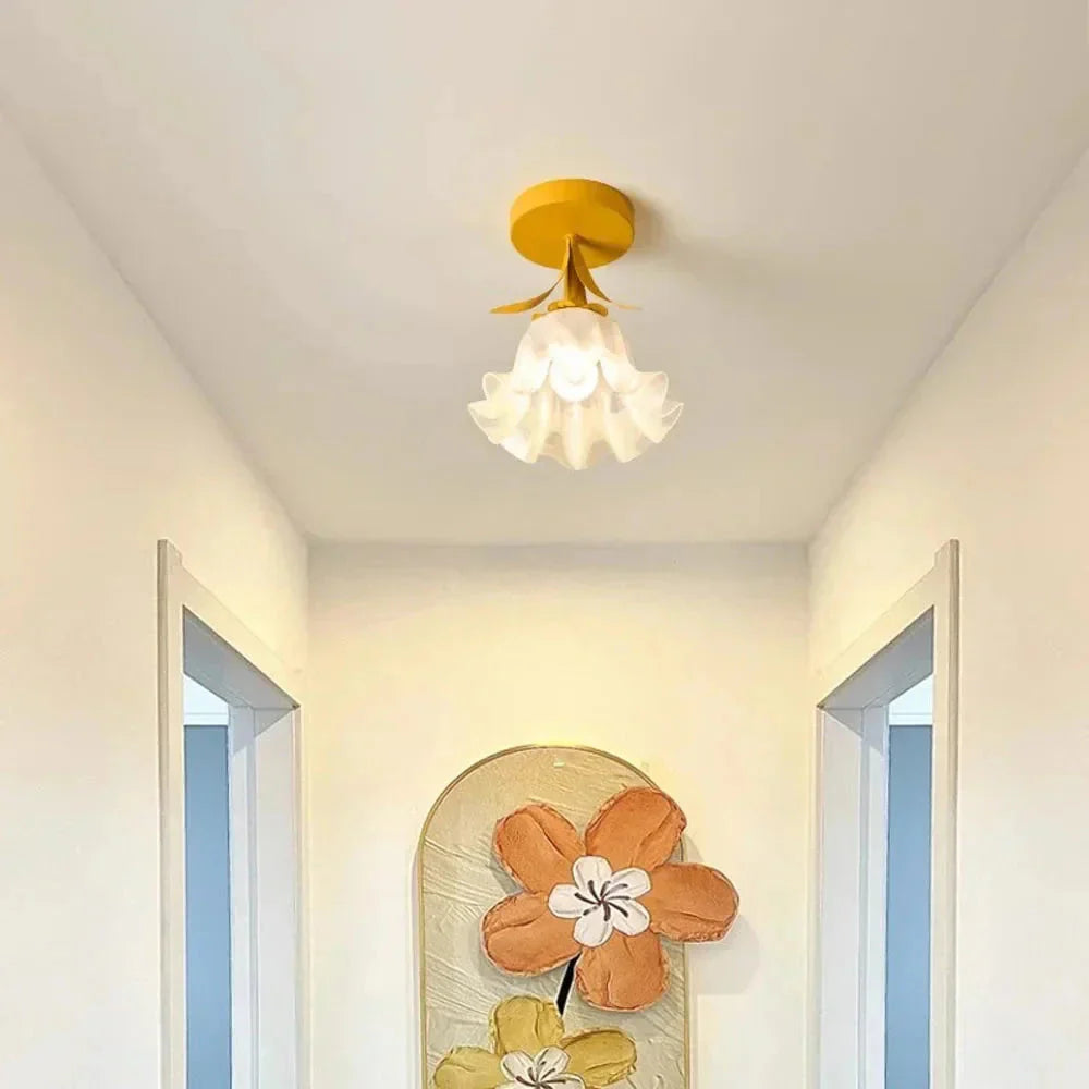 Floral Elegance | Charming Vintage Flush Mount Ceiling Light 1