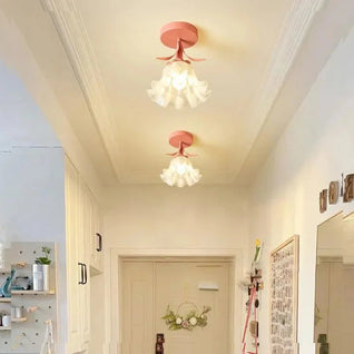 Floral Elegance | Charming Vintage Flush Mount Ceiling Light