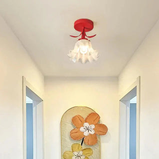 Floral Elegance | Charming Vintage Flush Mount Ceiling Light