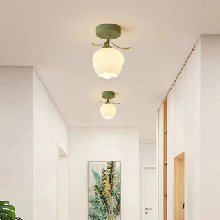 Floral Elegance | Charming Vintage Flush Mount Ceiling Light