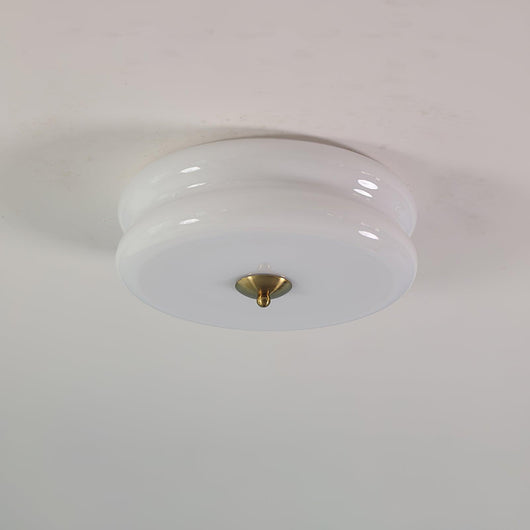 Flush Mount Ceiling Light Modern Art Deco Glass Fixture for Living Room Gold LED Dimmable 10