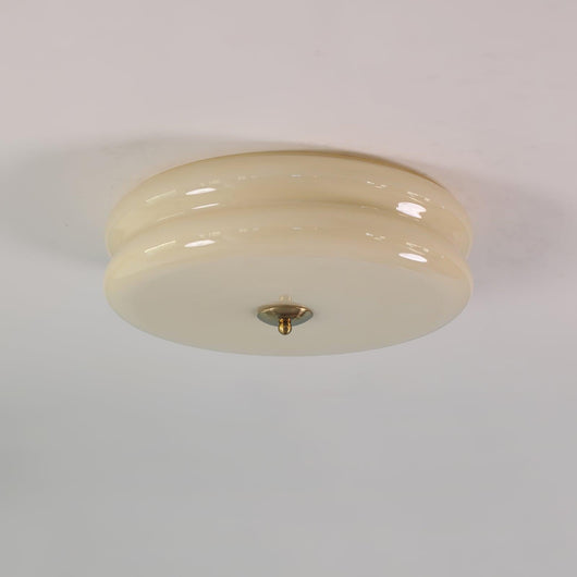 Flush Mount Ceiling Light Modern Art Deco Glass Fixture for Living Room Gold LED Dimmable 12