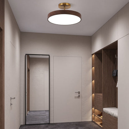 Flush Mount Ceiling Light, Minimalist Wood Grain Design, Energy-Efficient LED | Ideal for Living Room, Bedroom, or Hallway 2