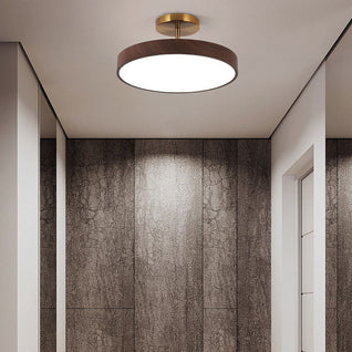 Flush Mount Ceiling Light, Minimalist Wood Grain Design, Energy-Efficient LED | Ideal for Living Room, Bedroom, or Hallway