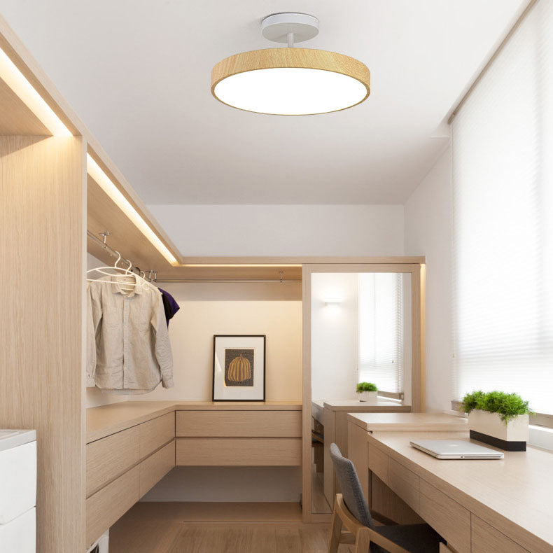 Flush Mount Ceiling Light, Minimalist Wood Grain Design, Energy-Efficient LED | Ideal for Living Room, Bedroom, or Hallway 4