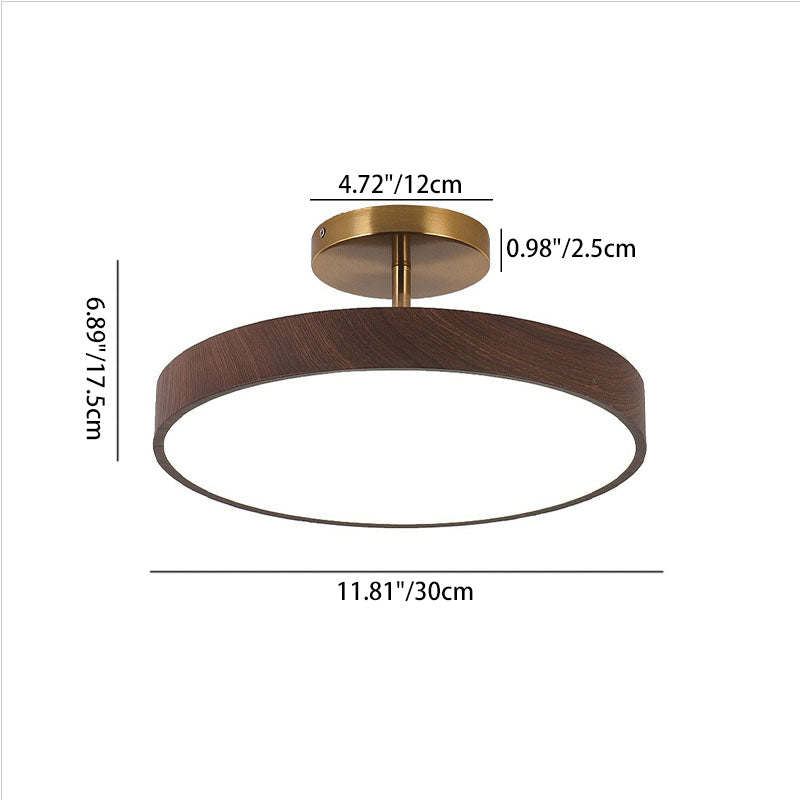 Flush Mount Ceiling Light, Minimalist Wood Grain Design, Energy-Efficient LED | Ideal for Living Room, Bedroom, or Hallway 5