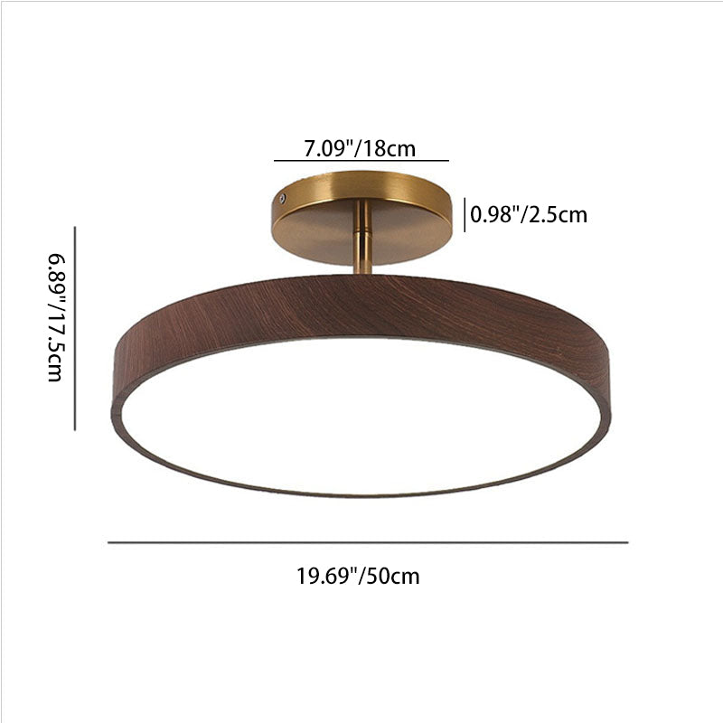 Flush Mount Ceiling Light, Minimalist Wood Grain Design, Energy-Efficient LED | Ideal for Living Room, Bedroom, or Hallway 7