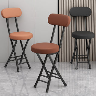 Foldable Chair with Faux Leather Upholstery and Carbon Steel Frame | Modern Living Room Seating Solution