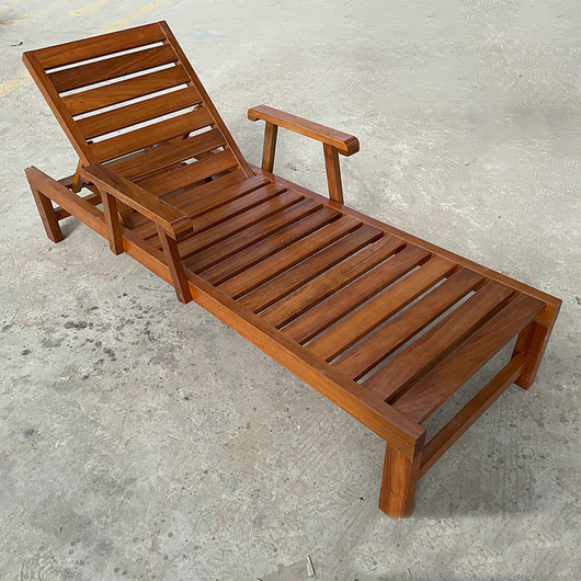 Folding Recliner Chair | Solid Tropical Hardwood | 4-Position Adjustable | Outdoor Lounge Chair 11