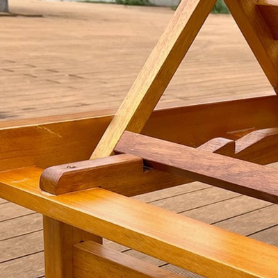 Folding Recliner Chair | Solid Tropical Hardwood | 4-Position Adjustable | Outdoor Lounge Chair 5