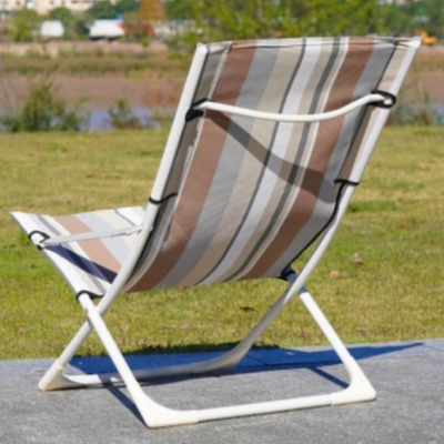 Folding Recliner Chair | Steel Frame & Oxford Fabric | Ergonomic Design for Outdoor Relaxation | Garden & Patio Use 2