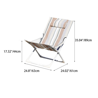 Folding Recliner Chair | Steel Frame & Oxford Fabric | Ergonomic Design for Outdoor Relaxation | Garden & Patio Use 4