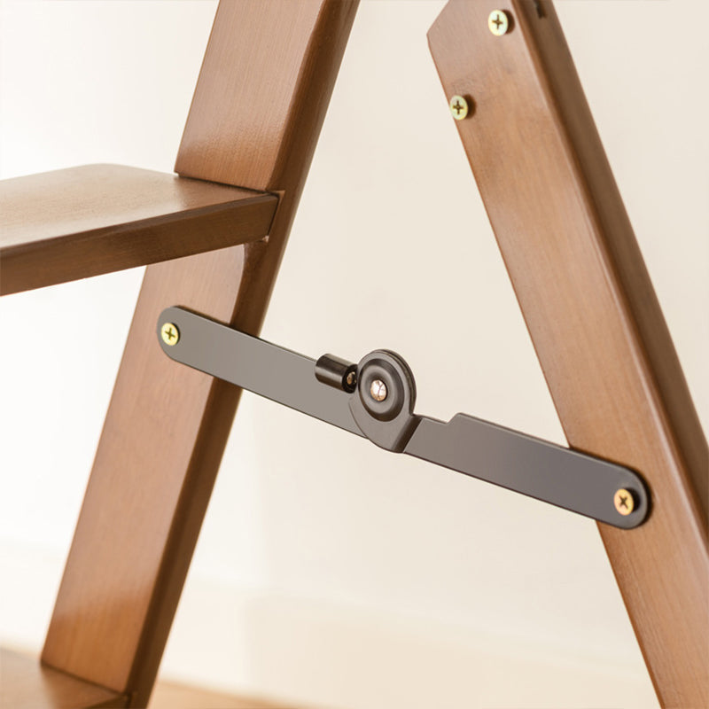 Folding Step Stool | Bamboo Minimalist Design with Backrest | Space-Saving for Dining Room 5