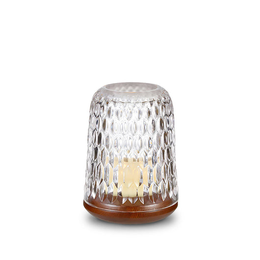 Folia | Elegant Natural Crystal and Wood Glass Candle Holder for Table Decor 1