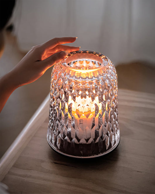Folia | Elegant Natural Crystal and Wood Glass Candle Holder for Table Decor 3