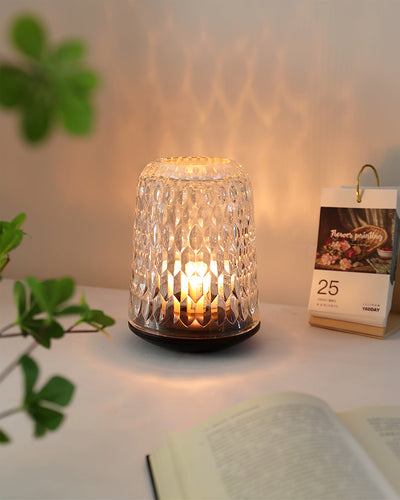 Folia | Elegant Natural Crystal and Wood Glass Candle Holder for Table Decor 7