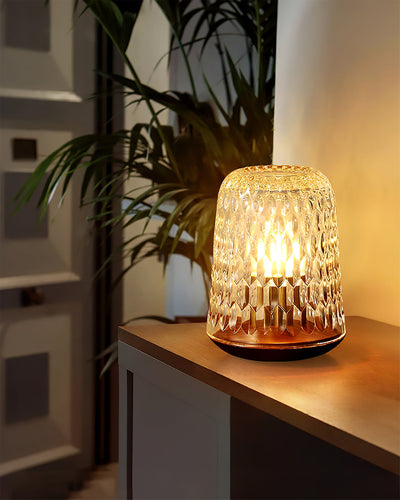 Folia | Elegant Natural Crystal and Wood Glass Candle Holder for Table Decor 8