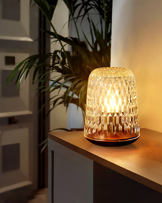 Folia | Elegant Natural Crystal and Wood Glass Candle Holder for Table Decor 8
