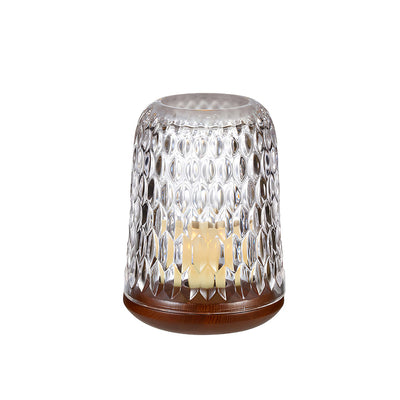 Folia | Elegant Natural Crystal and Wood Glass Candle Holder for Table Decor 9