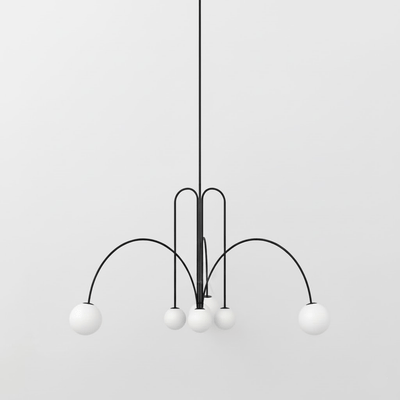 Fontana Amorosa | Elegant Modern Black Glass Pendant Light for Kitchen 10