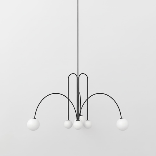 Fontana Amorosa | Elegant Modern Black Glass Pendant Light for Kitchen 10