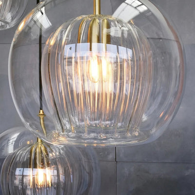 Freyza | Elegant Double Glass Globe Pendant Light for Kitchen Island 2