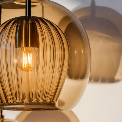 Freyza | Elegant Double Glass Globe Pendant Light for Kitchen Island 6