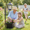 Freyza | Elegant Solar Garden Light with Automatic Dusk Feature and Planter