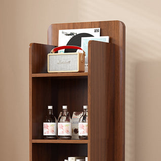 Full Length Floor Mirror with Eco-Solid Wood Frame and 5-Tier Storage Shelf | Entryway or Bedroom Use