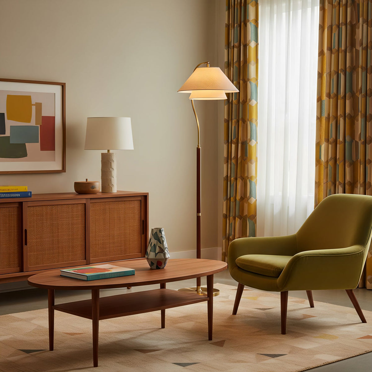GarnerLight | Elegant Modern Black Floor Lamp for Living Room Illumination 3
