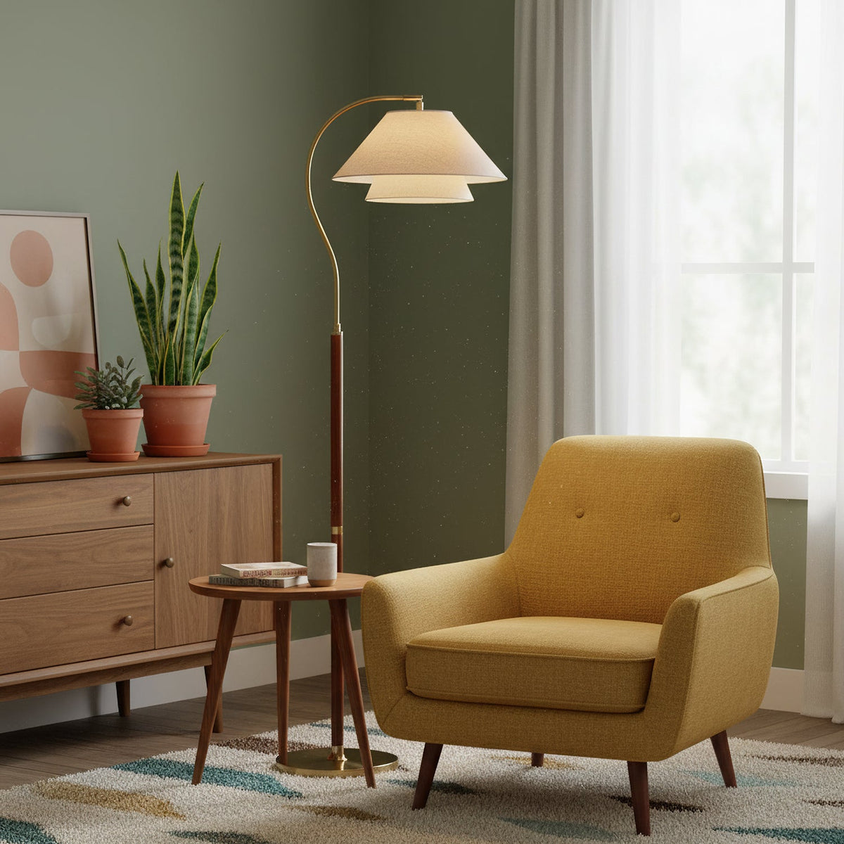 GarnerLight | Elegant Modern Black Floor Lamp for Living Room Illumination 7