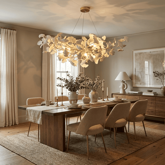 Gingko Blossom | Elegant Gold Modern Chandelier Light for Dining Room 3