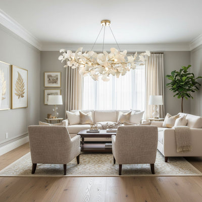 Gingko Blossom | Elegant Gold Modern Chandelier Light for Dining Room 4
