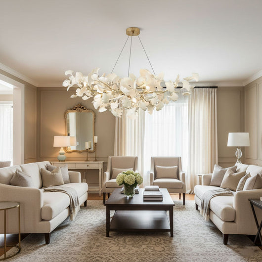 Gingko Blossom | Elegant Gold Modern Chandelier Light for Dining Room 6