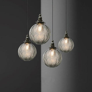 Glass Pendant Light | Adjustable Retro Design for Modern Kitchen and Dining Spaces