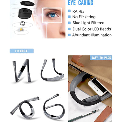 Glaucescent | Ergonomic Adjustable LED Reading Light for Bed 4