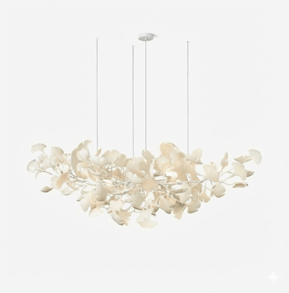 Gold Modern Chandelier Light with Ginkgo Design for Dining Room Dimmable Metal Fixture 14