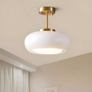Hailie Modern | Elegant Amber Glass Flush Mount Ceiling Light for Home Decor