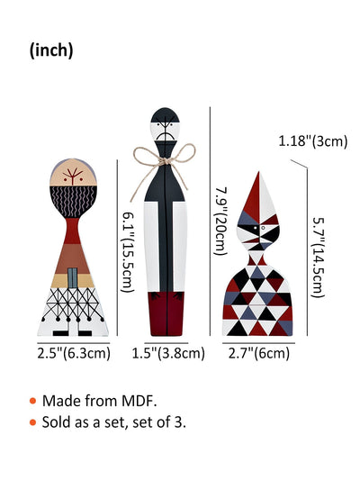 Handcrafted Wooden Figures | Durable MDF Decor with Unique Designs | Festive Living Room and Dining Accents 6