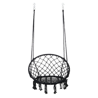 Hanging Chair | Cotton Rope & Steel | Coastal Design for Outdoor Garden Relaxation 10