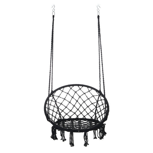 Hanging Chair | Cotton Rope & Steel | Coastal Design for Outdoor Garden Relaxation 10
