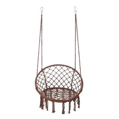 Hanging Chair | Cotton Rope & Steel | Coastal Design for Outdoor Garden Relaxation 11