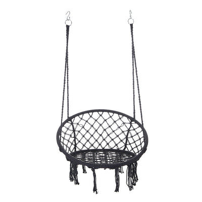 Hanging Chair | Cotton Rope & Steel | Coastal Design for Outdoor Garden Relaxation 14