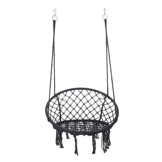 Hanging Chair | Cotton Rope & Steel | Coastal Design for Outdoor Garden Relaxation 14
