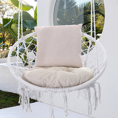 Hanging Chair | Cotton Rope & Steel | Coastal Design for Outdoor Garden Relaxation 2